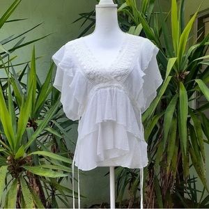 White Boho Blouse